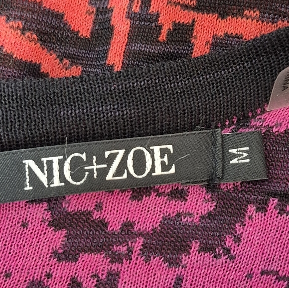 Nic + Zoe Abstract Animal Print Sweater Dress - Size M - Picture 11 of 12